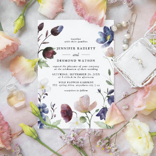 Invitation Mariage Chic Boho Fleur Sauvage