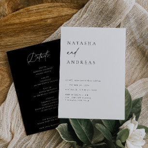 Invitation Mariage chic contemporain