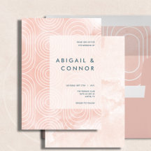 Mariage chic de pêche Ovales et cercles