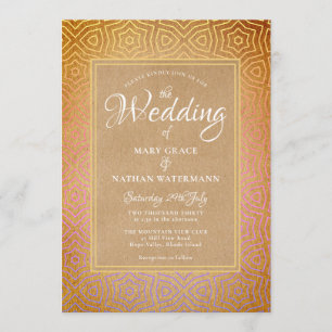 Invitation Mariage chic du désert marocain