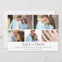 Mariage chic Enregistrer la date Grille photo pers
