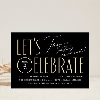 Invitation Mariage Chic et Typographie Moderne pour une Fête
