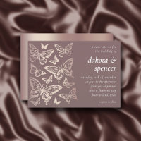 Mariage chic papillon | Blush Rose Gold Metallic