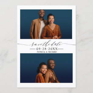 Invitation Mariage Chic Simple Enregistrer La Date 2 Photo Co
