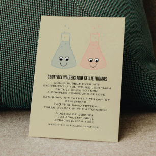 Invitation Mariage chimie mignonne Inviter vertical