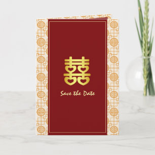 Invitation Mariage chinois bilingue peranakan plié