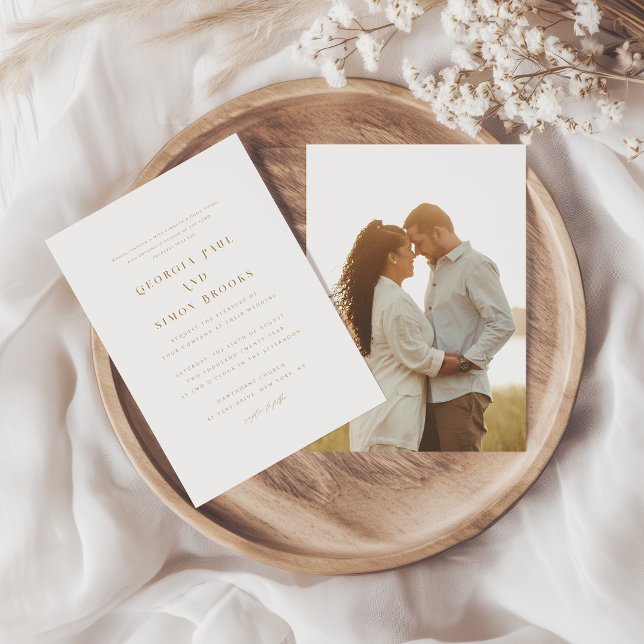 Invitation Mariage Chrétien Typographie Élégante Photo Modern (Créateur téléchargé)