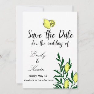 Invitation Mariage Citron Italie 