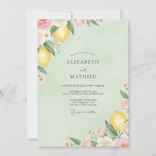 Invitation Mariage Citron Sage Eucalyptus