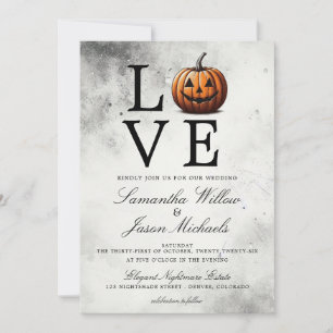 Invitation Mariage Citrouille d'amour