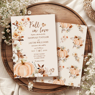 Invitation Mariage Citrouille Fall in Love