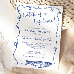 Invitation Mariage civil de fantaisie de poissons côtiers