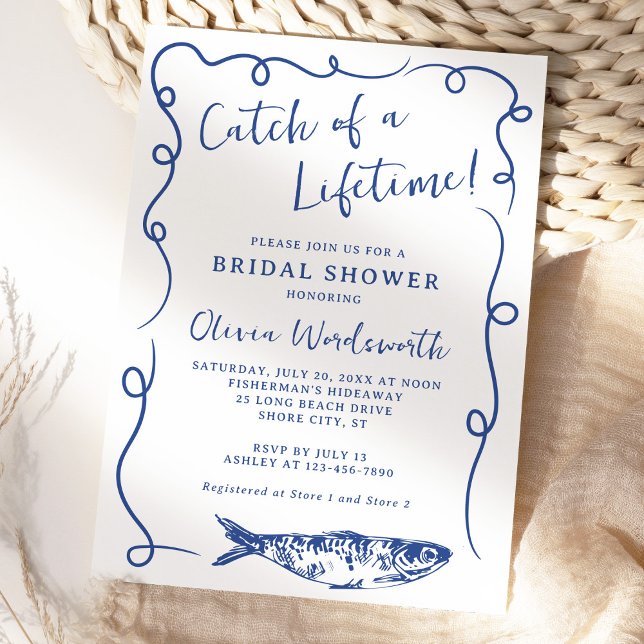 Invitation Mariage civil de fantaisie de poissons côtiers (Créateur téléchargé)