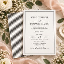 Mariage classique à rayures noires et blanches en