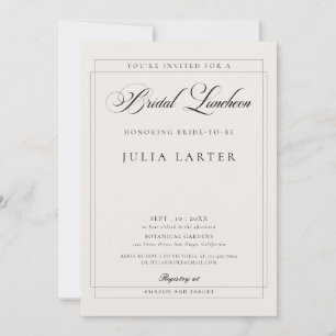 Invitation Mariage classique calligraphié sur ivoire noir