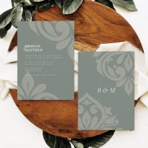 Mariage Classique Damassé au Goût d'Olive Terreuse