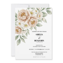 Mariage Classique Fleurs de Beige Doux et Verdure