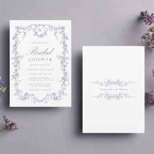 Invitation Mariage classique français victorien lavande
