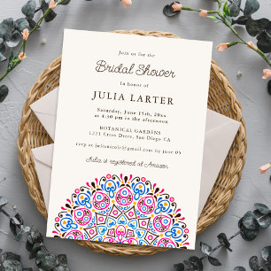 Invitation Mariage Classique Orné Art Déco Mandala Shower Nup