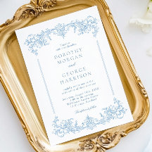 Mariage classique victorien Dusty Bleu