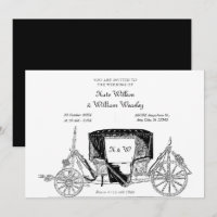 Mariage classique vieux Carriage vintage