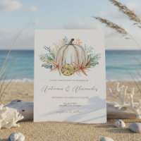 Mariage Coastal Fall Pumpkin & Seashells