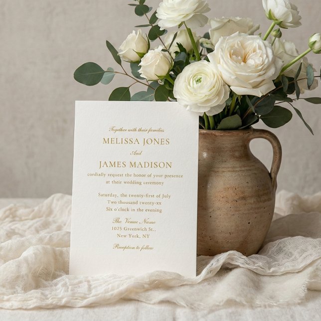 Invitation Mariage Code QR 4 Photos Écriture Classique Tradit (Créateur téléchargé)