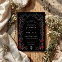 Mariage Code QR Élégant Romantique Porte Gothique