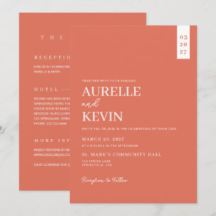 Invitation Mariage Code QR Élégant Simple Minimaliste
