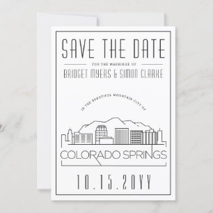 Invitation Mariage Colorado Springs   Skyline Enregistrer la 