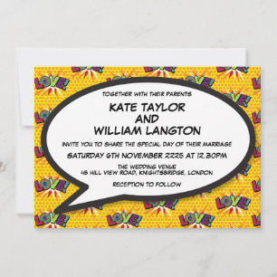 Invitation Mariage comique amusant de designer moderne