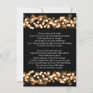 Invitation Mariage Conduite Directions Gold Hollywood Glam
