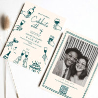 Mariage contemporain funky dessiné à la main