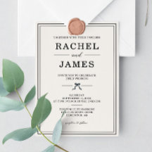 Mariage Coquette Minimaliste Élégant Noir & Blanc