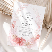 Mariage Coquillage Marin de Plage Rose