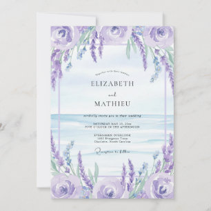 Invitation Mariage Côte de Lilac Wisteria