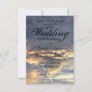 Invitation Mariage coucher de soleil