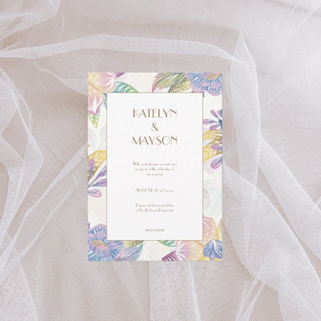 Invitation Mariage couleur aquarelle (1)