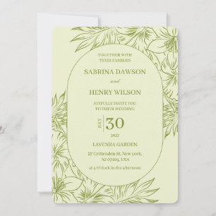 Invitation Mariage Couleurs Élégant, Sombre et Clair 