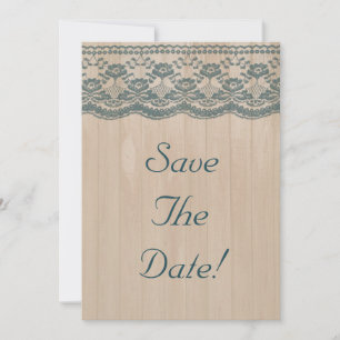 Invitation Mariage Country Barn Bois & Dentelle Enregistrez L