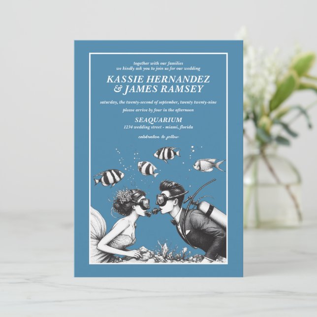 Invitation Mariage Couple (Debout devant)