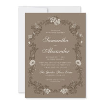 Mariage Couronne Florale Vintage Marron