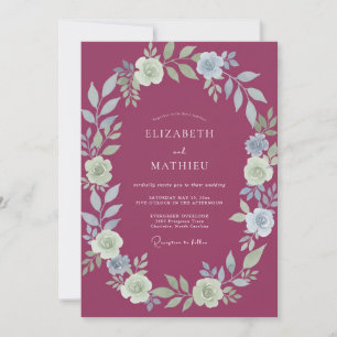 Invitation Mariage Couronne Peinte Baie Profonde