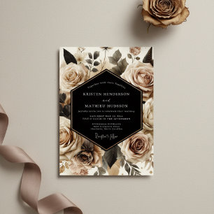 Invitation Mariage Crème Fleur Éthérée