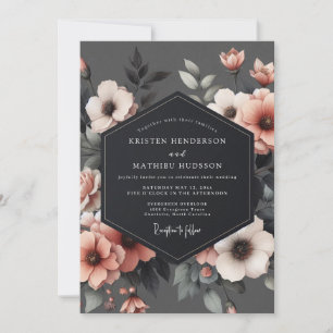 Invitation Mariage Crépuscule Fleur de Slate