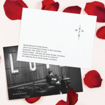 Mariage croisé chic monogrammé