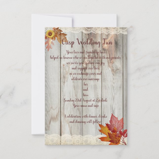 Invitation Mariage croquant d'amusement (Devant)
