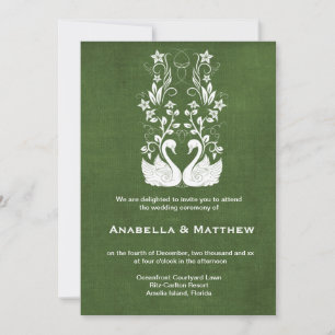 Invitation Mariage cygne