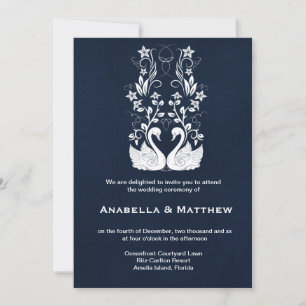 Invitation Mariage cygne