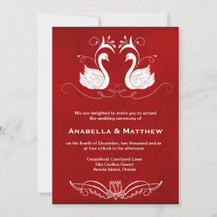 Invitation Mariage cygne